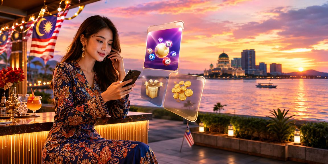 Kota Kinabalu user selecting lottery numbers online